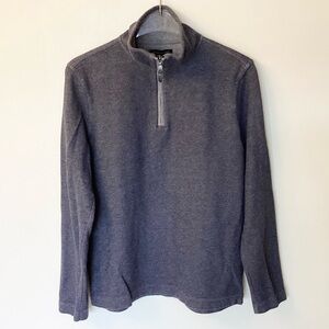 Banana Republic Men’s 100% Cotton 1/4 Zip Pullover - Gray-Blue - L